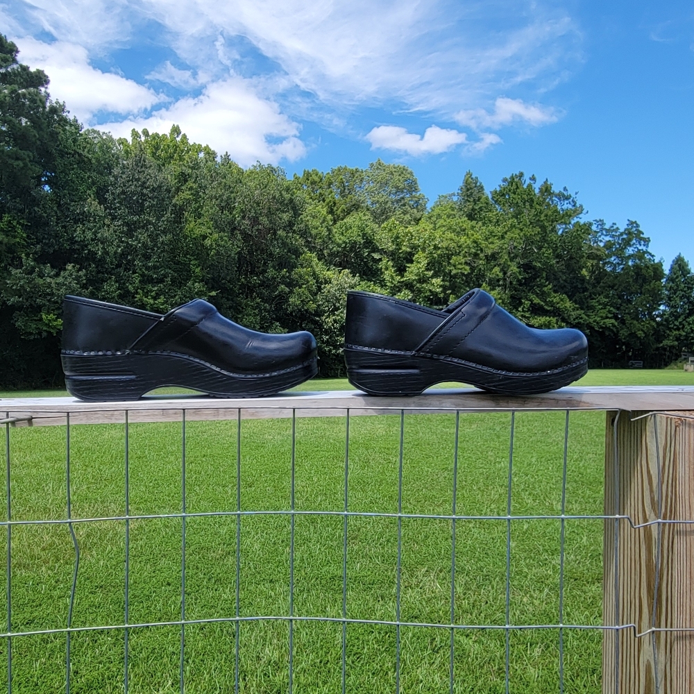 Dansko Professional Classic Black Leather Mules